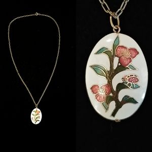 Vintage 1970s Enamel ladybug Necklace
